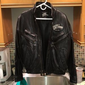 Vintage leather bomber